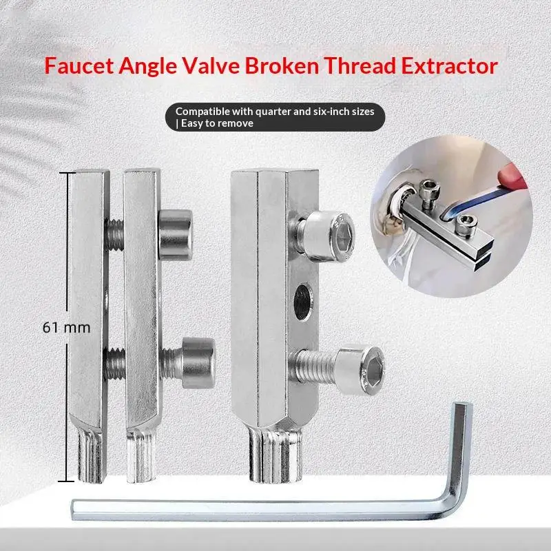 Broken Water Pipe Extractor Tool Handle Broken Faucet Removal Tool Stripped Screw Removal Tool Faucet Angle Valve Wire Extracto