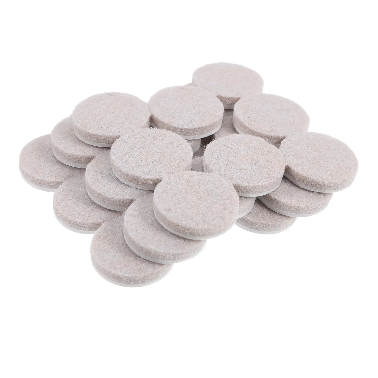 24Pcs Round Felt Chair Leg Pads Self-Adhesive Furniture Floor Protectors for Hardwood Floors Noise Reduction Enhanced Durability