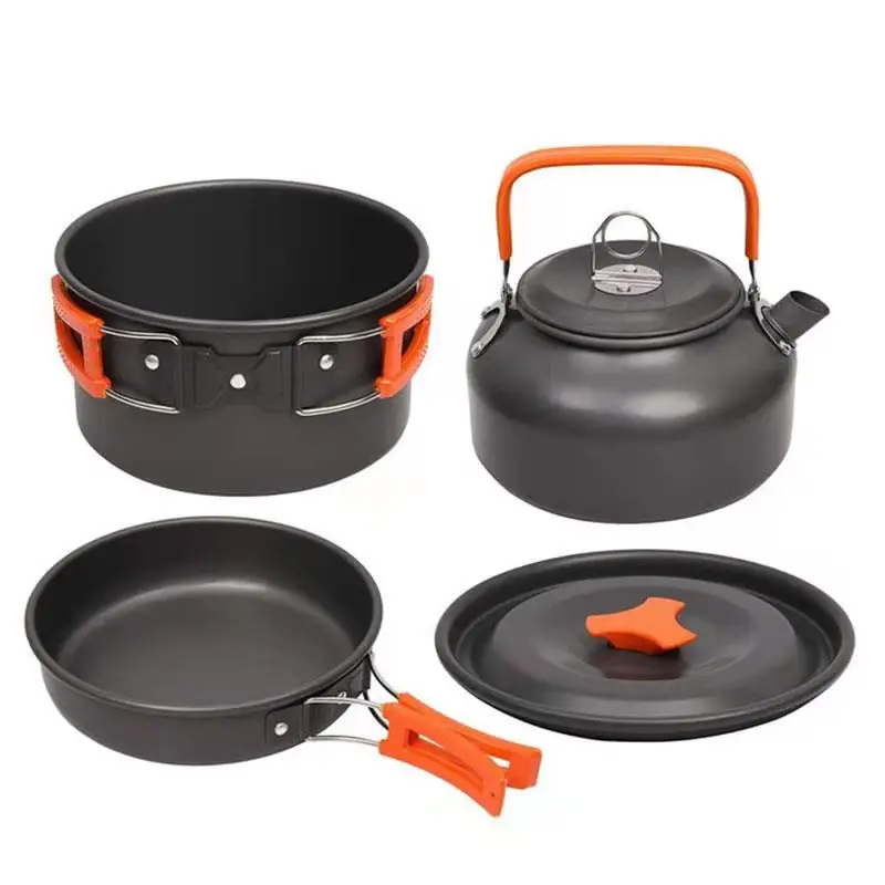

Outdoor Camping Folding Camping Cookware Pots and Pans Lightweight Hiking Portable Camping Cookware