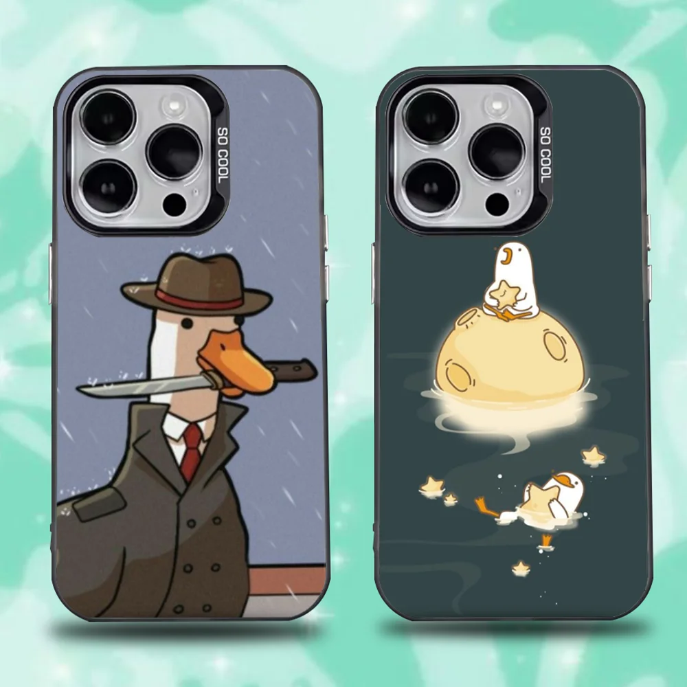 

Funny D-DucK Goose meme Phone Case For iPhone 16,15,14,13,12,11,Pro,Max,Plus,Mini,XS,SE Anti Fall Black Matte Hard Bumper