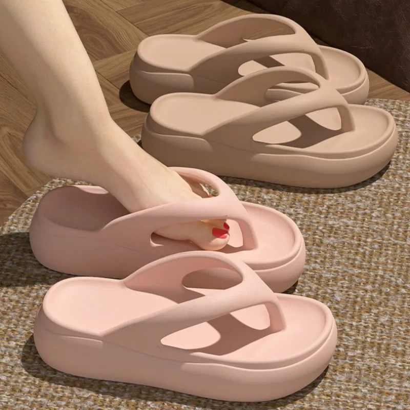 Women's Slippers 2026 New Summer Casual Flip Flop Platform Slippers Fashion Beach Shoes for Woman Comfort Flats Women's Sandals
