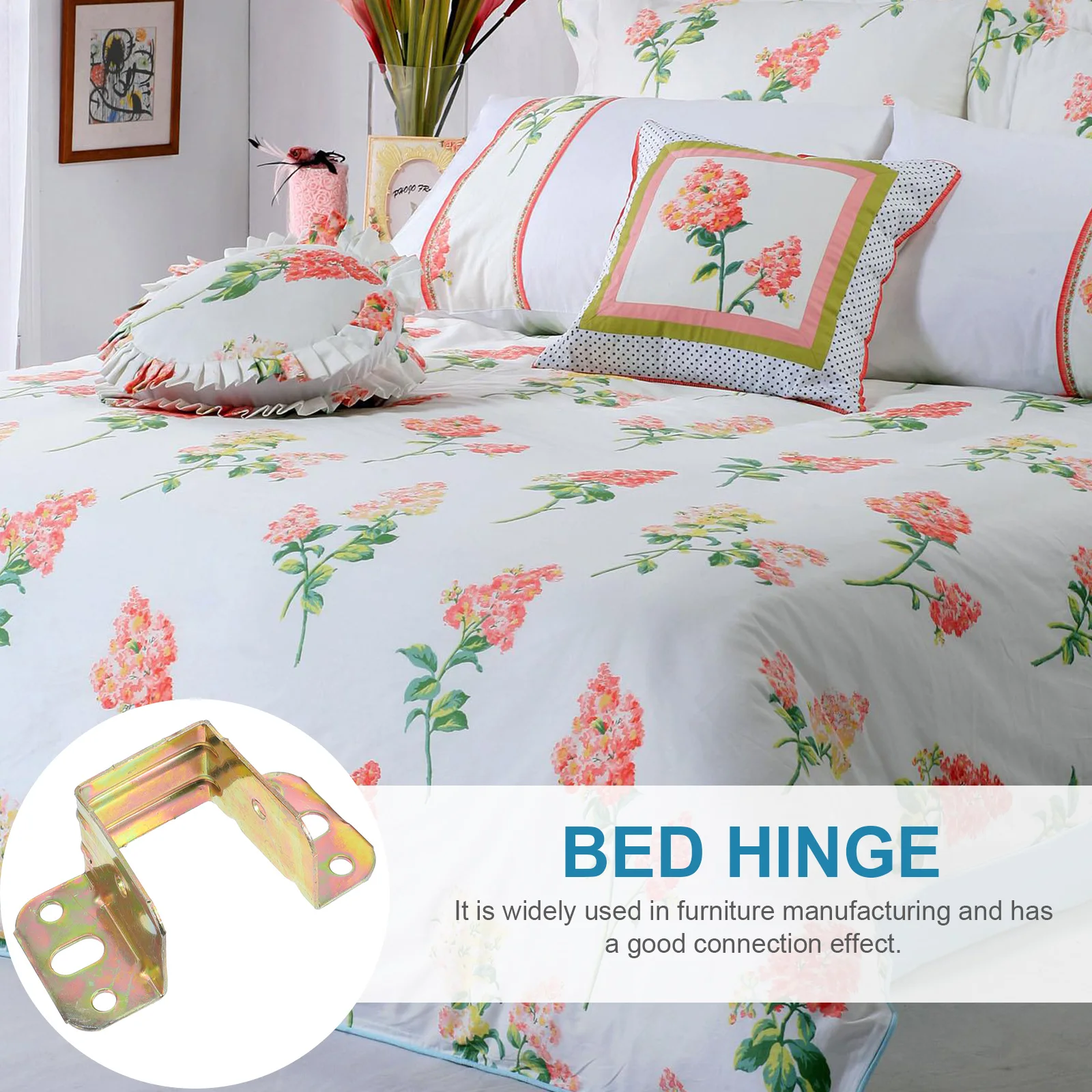 

10pcs Beam Bracket Iron Durable Rustproof Home Furniture Support Fixing Replacement Sturdy Bed Corner Connector Hinge For Bed