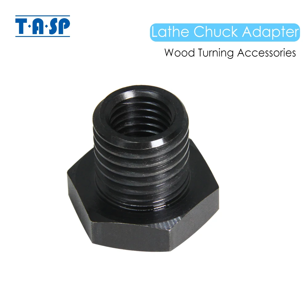 TASP Woodworking Lathe Headstock Spindle Adapter M33 1 Inch M18 Wood Turning Threaded Insert Lathe Chuck Faceplate Adapter