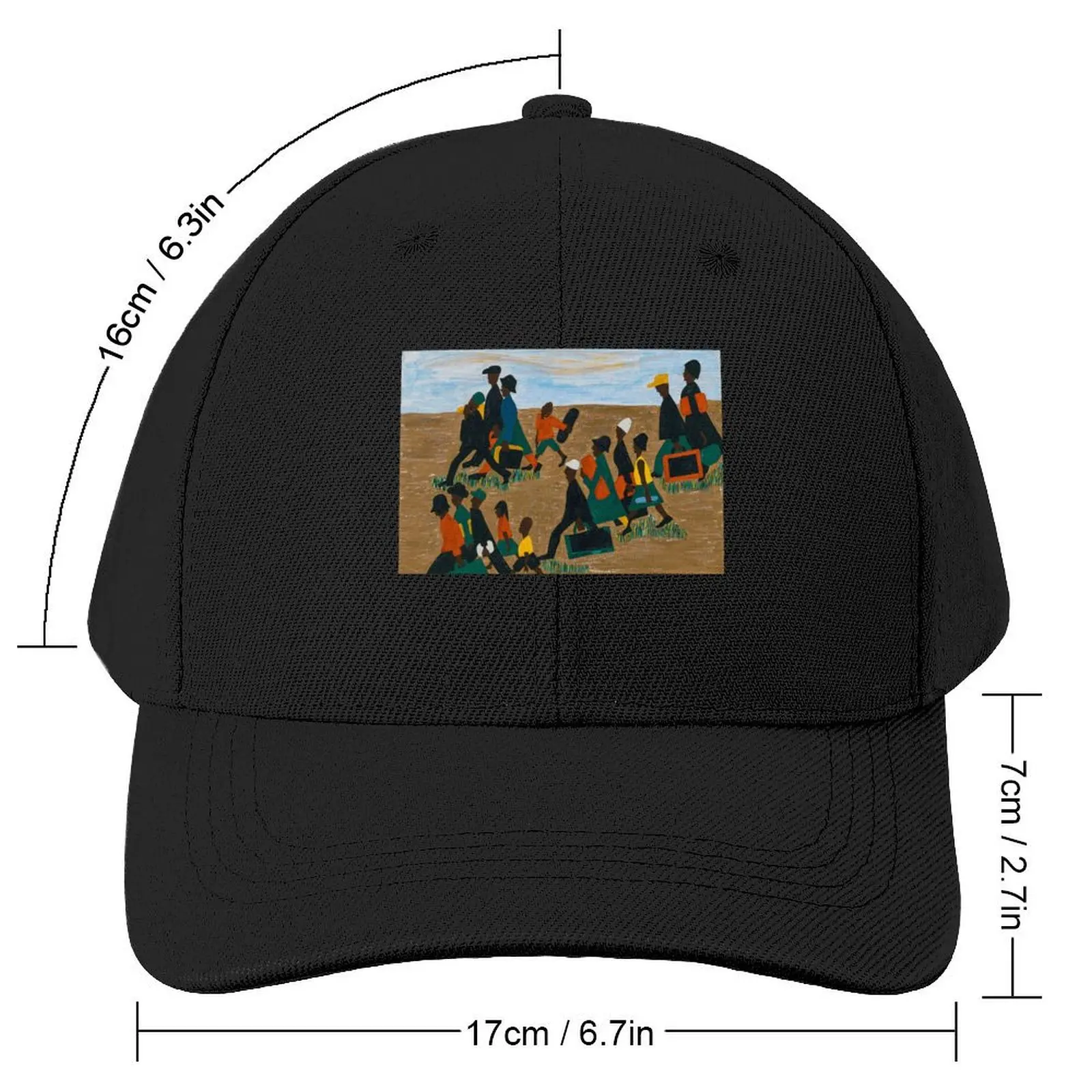 jacob lawrence art Baseball Cap beach hat Big Size Hat Vintage Hat Baseball Cap Women's Hats Men's