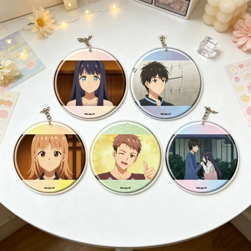 2026 Circle Acrylic Pendant Keychain Love Unseen Beneath The Clear Night Sky Latest Anime 6CM Kakeru Sorano/Koharu Fuyutsuki