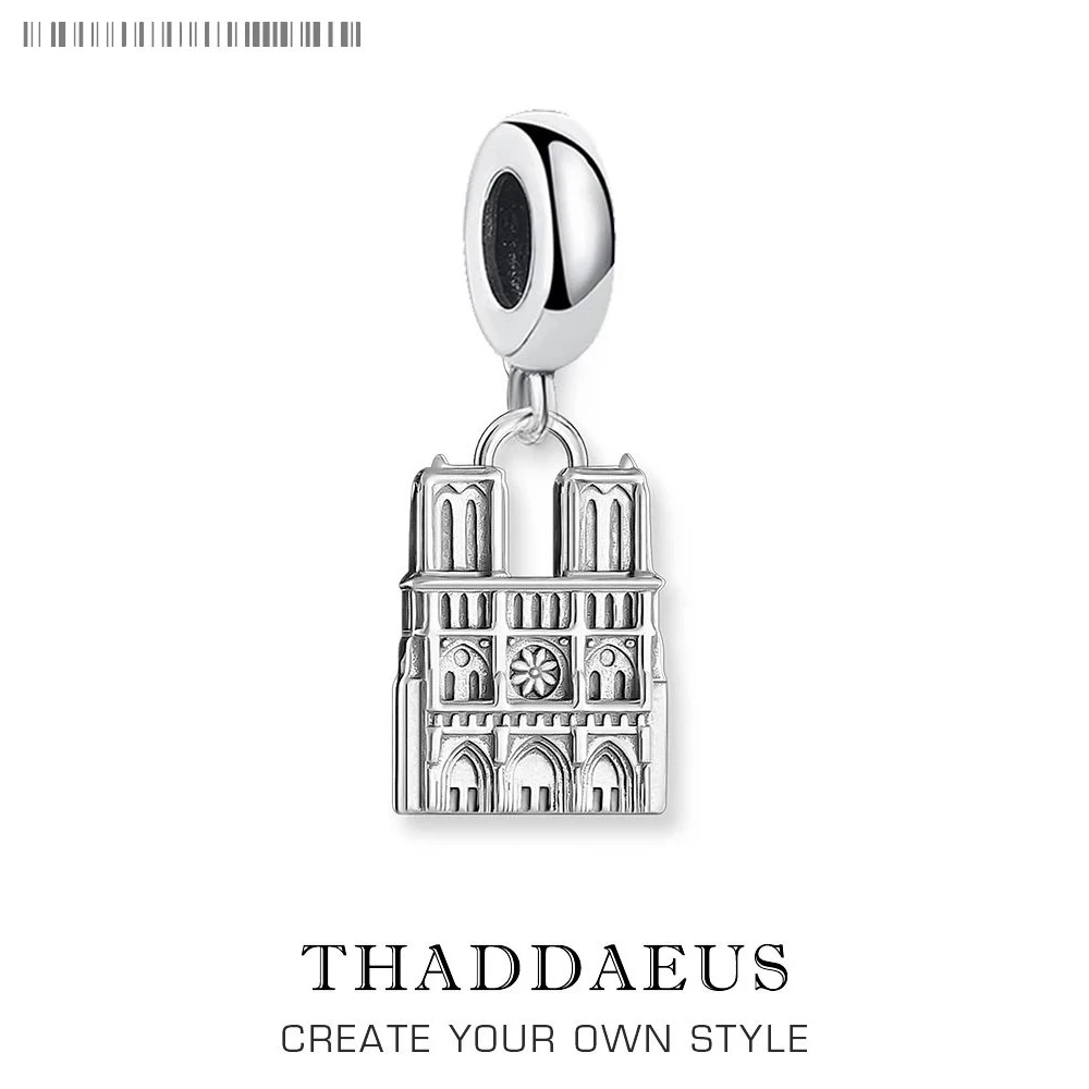 

Подвеска-шарм «Нотр-Дам» для женщин и мужчин, новинка, модный дизайн, из стерлингового серебра 925 пробы, подарок