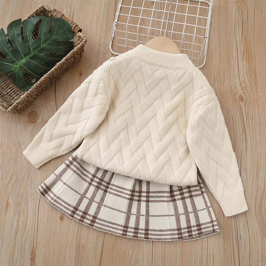 Sweet Fall Winter Sweater 2PCS SETS kids' sets and outfits for Pretty Cute Girls Turtleneck Play Set