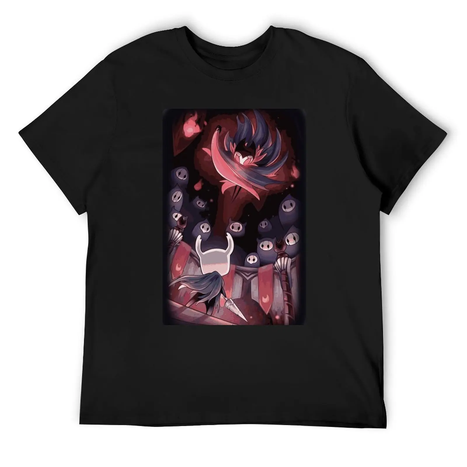 

Hollow Knight - The Knight Facing Master Grimm T-Shirt funny gifts T-shirts oversize cotton man t-shirts men graphic t shirts