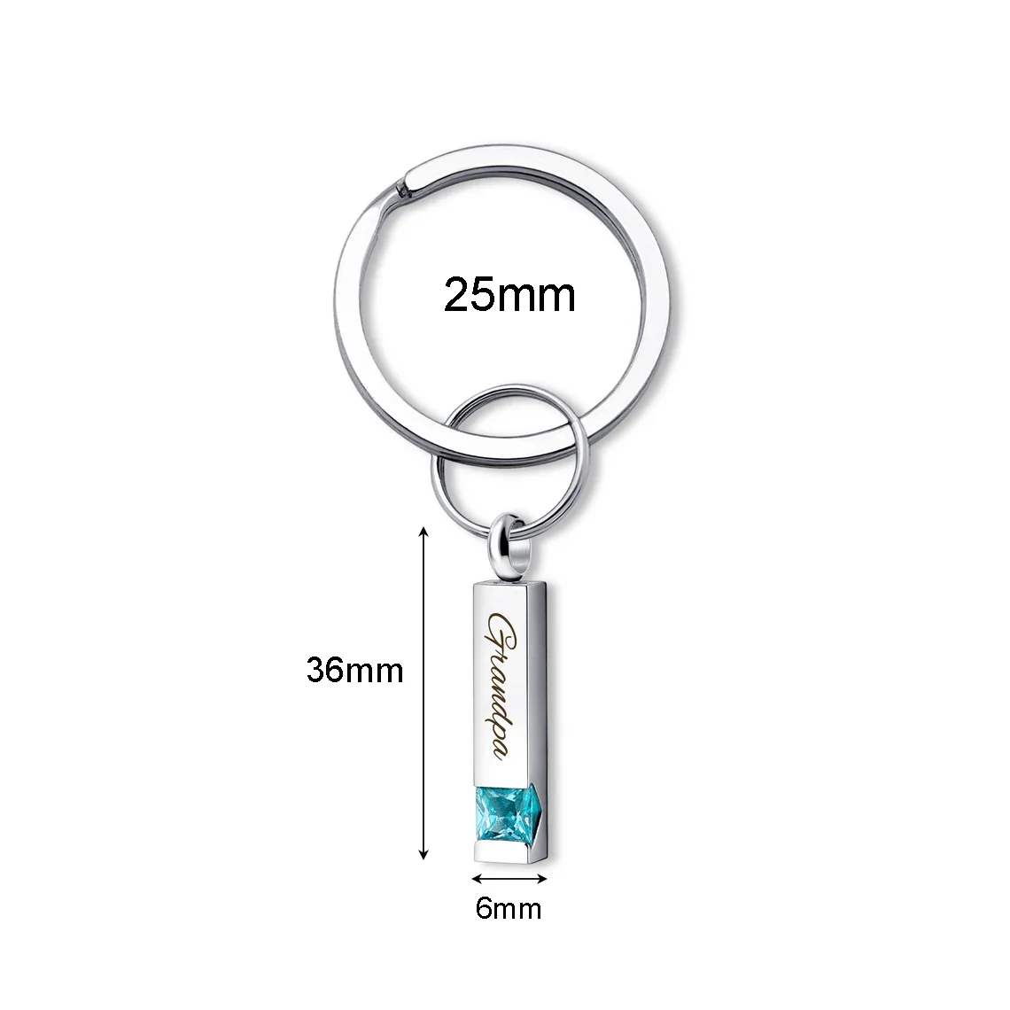 شخصية تذكارية مفتاح سلسلة جوهرة الميلاد حلقة رئيسية جرة مفتاح سلسلة ل رماد جوهرة بار مفتاح سلسلة رماد تذكار #6