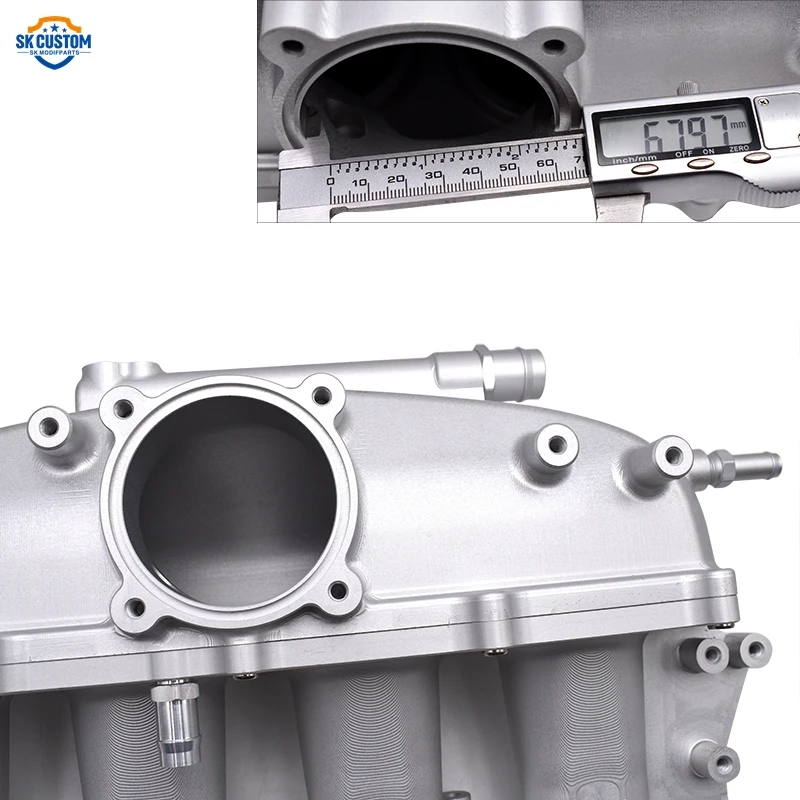 Collettore di aspirazione CNC in alluminio billet personalizzato per motore VW Audi EA113 1.8T 2.0T