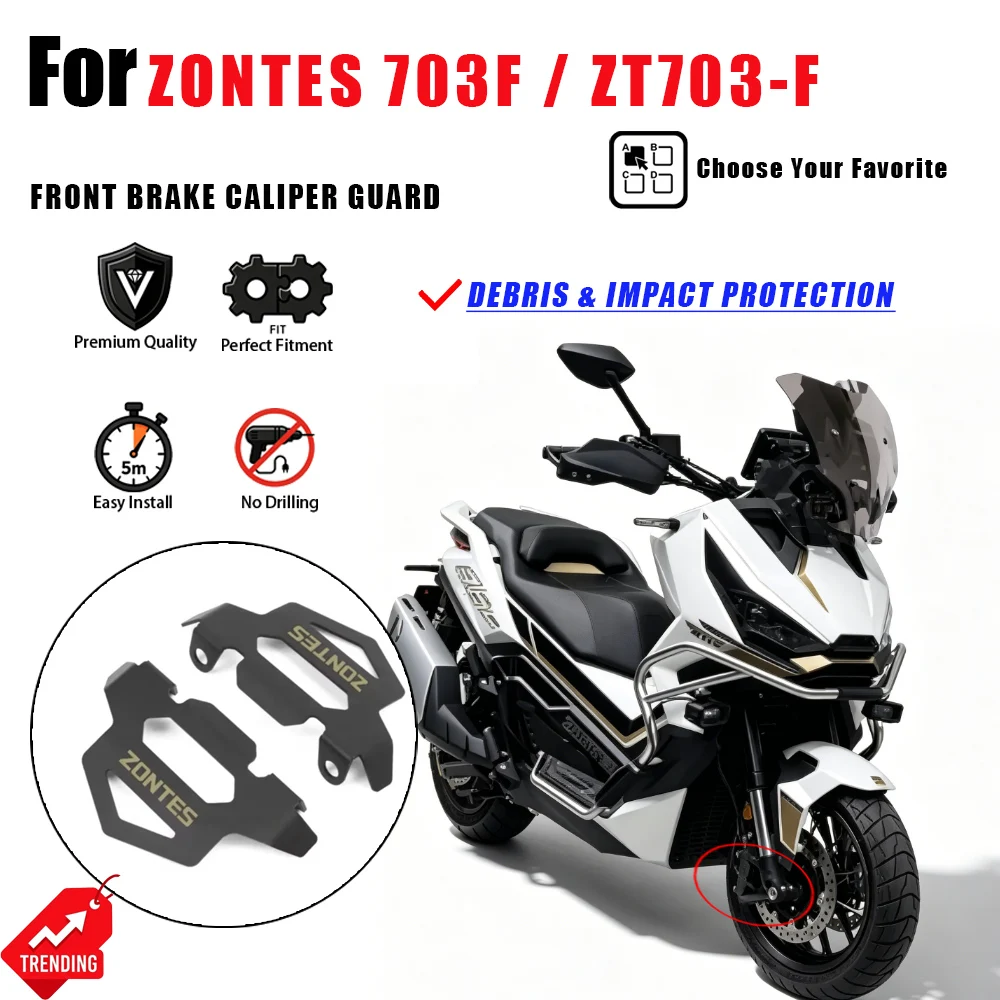 

For ZONTES 703F New Model Front Brake Caliper Protection Cover Guard Accesorios Moto Protector Pinza ZT703-F Decor Parts