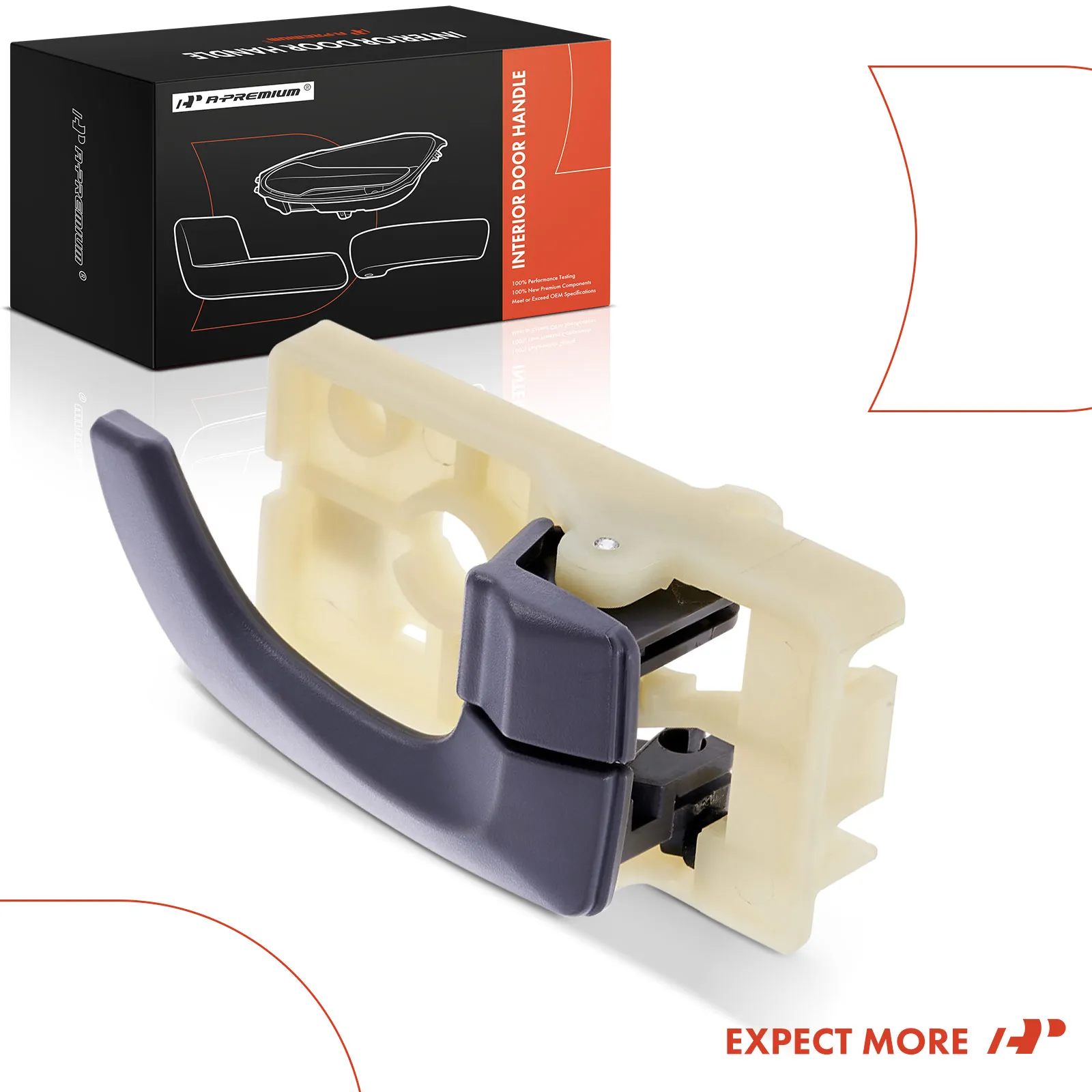 A-Premium Front or Rear Passenger Side Gray Interior Door Handle for Hyundai Tucson 2005