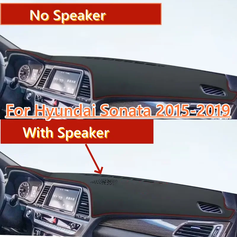 

Red Line PU Leather Dashboard Cover Dash Pretector Anti-Slip Mat Trim Dashmat Carpet For Hyundai Sonata 2015 2016 2017 2018 2019