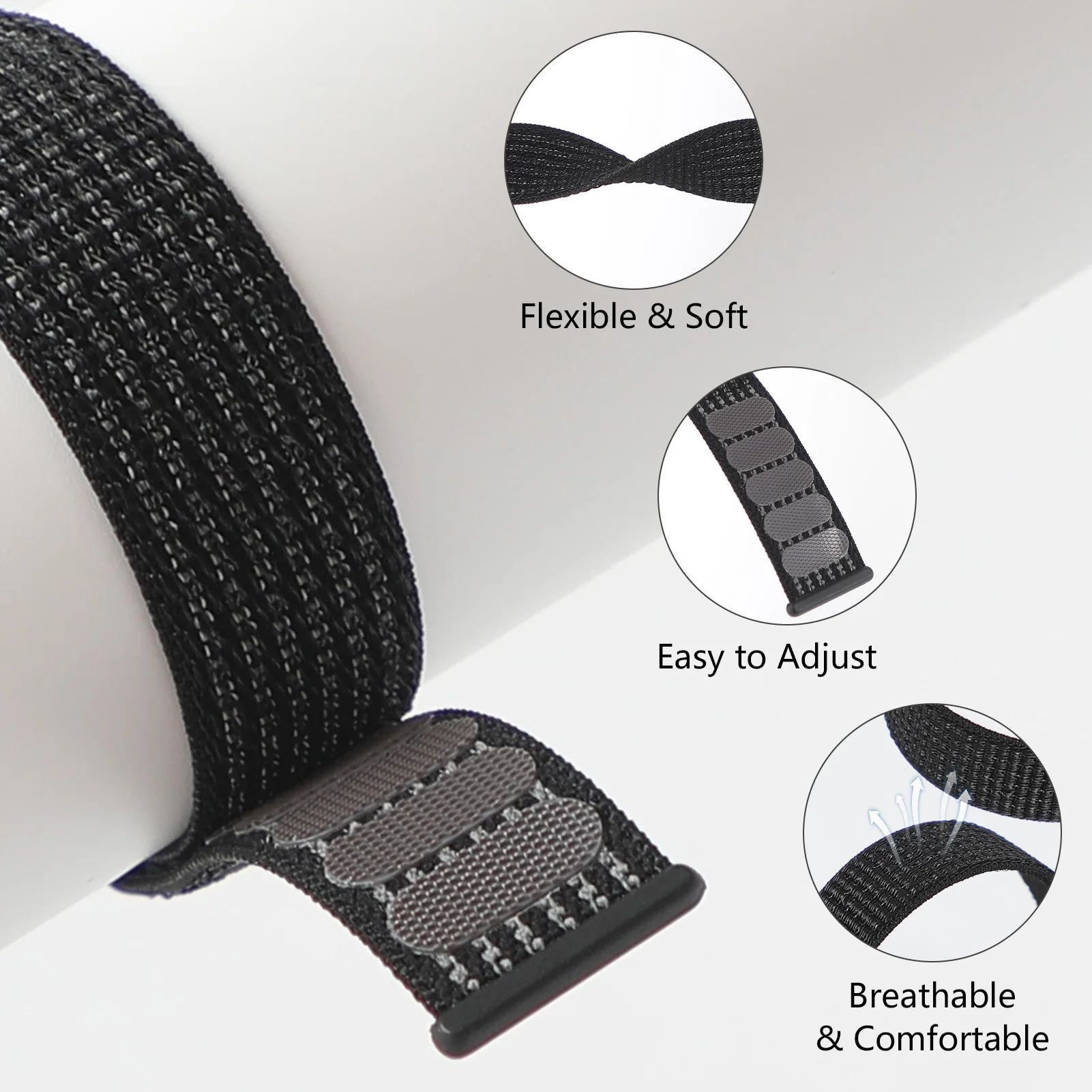 Cinturino in nylon per Samsung Galaxy Watch 6 4 classic/5 Pro/active 2/3/Gear S3 20mm/22mm Bracciale Huawei watch GT 2e 3 pro cinturino