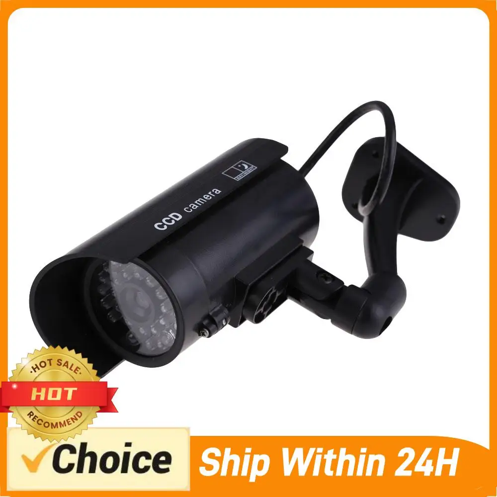 Fake Security CCTV Camera with Blinking LED Light Monitor CCTV Surveillance Simulation Dummy Camera for Outdoor Indoor