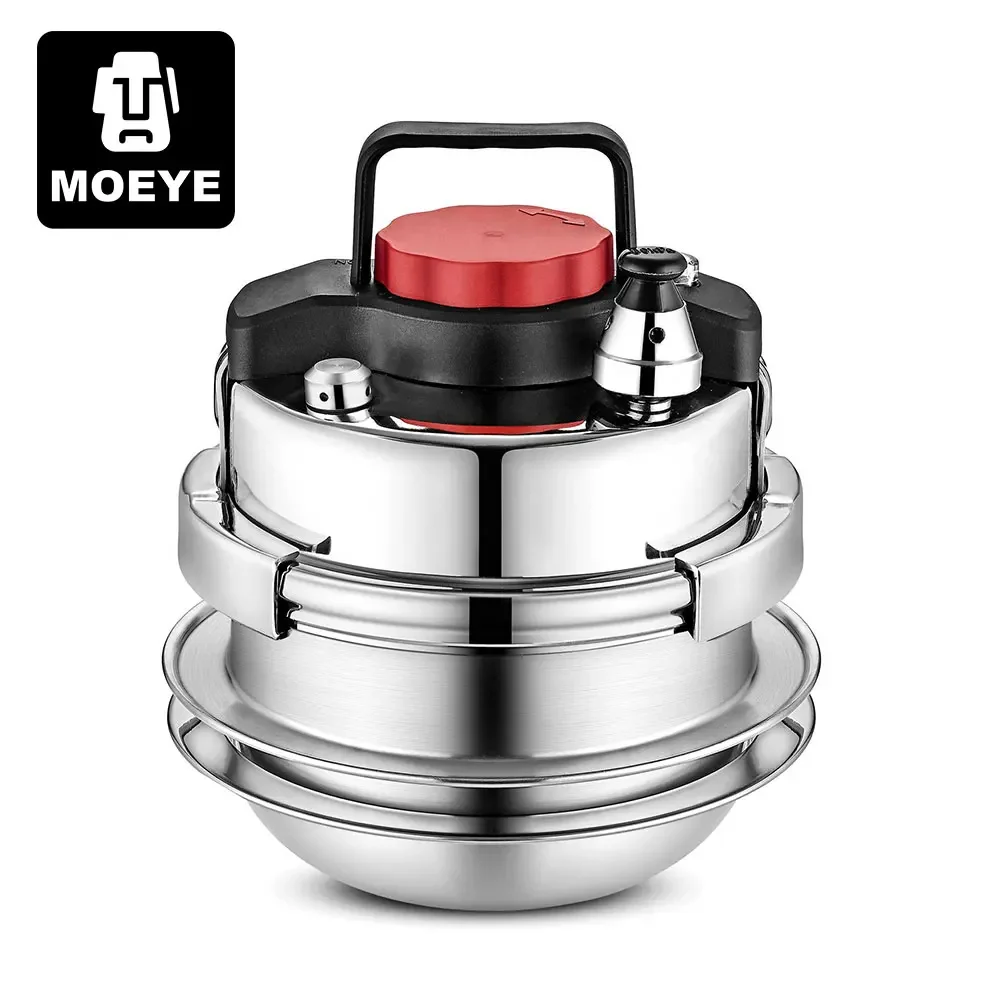 

MOEYE 1.6L Mini Pressure Cooker Stainless Steel Outdoor Camping Micro Pressure Cooker Household Mini Rice Cooker