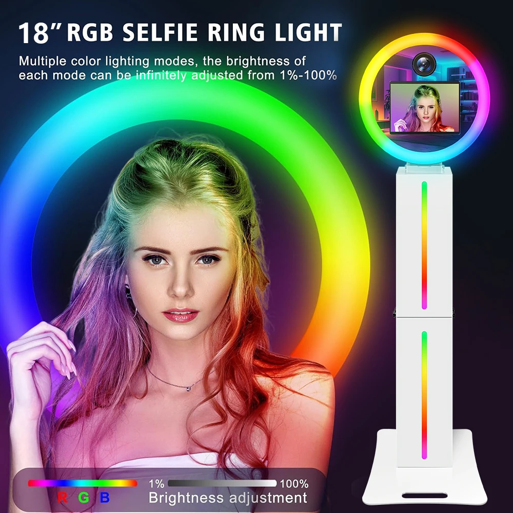 Pad DSLR Photobooth Machine For 12.3inch Surface Pro Selfie Party Christmas LED Photo Booth Machines