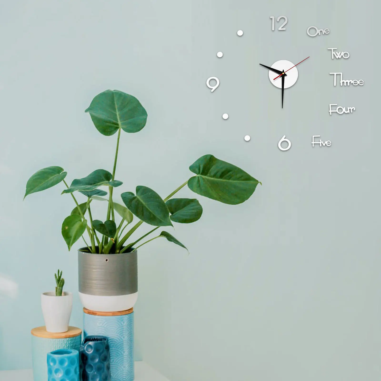 

1Set Acrylic Digital Wall Clock DIY Frameless Mute Home Decoration Modern Mirror Sticker for Living Room Office Bedroom Study