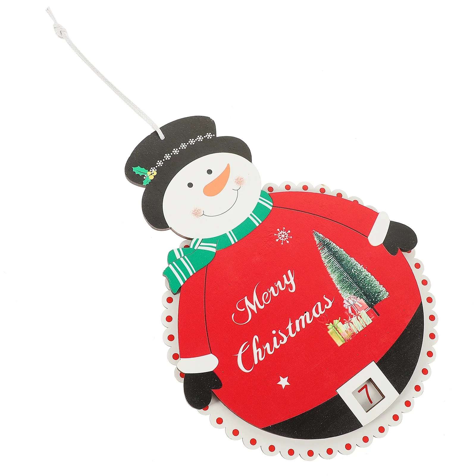 

Hanging Christmas Wooden Advent Calendar Pendant Xmas Countdown Decor for Tree Wall Door Party Home Garden Festival Ornament