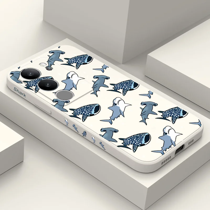 

Spot Shark Phone Case For VIVO V50 V40 V30 V29 V29E V27 V27E V25 V25E V23 V23E V21 V20 Y20 Y12 Y21 Y22 Y50 Y35 Y76 Pro 4G 5G