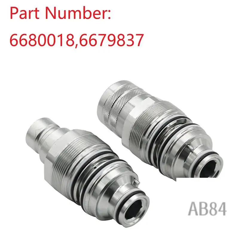 

6680018 6679837 Hydraulic Flat Face Quick Coupler Hydraulic Conversion Heads For Bobcat Skid Steer