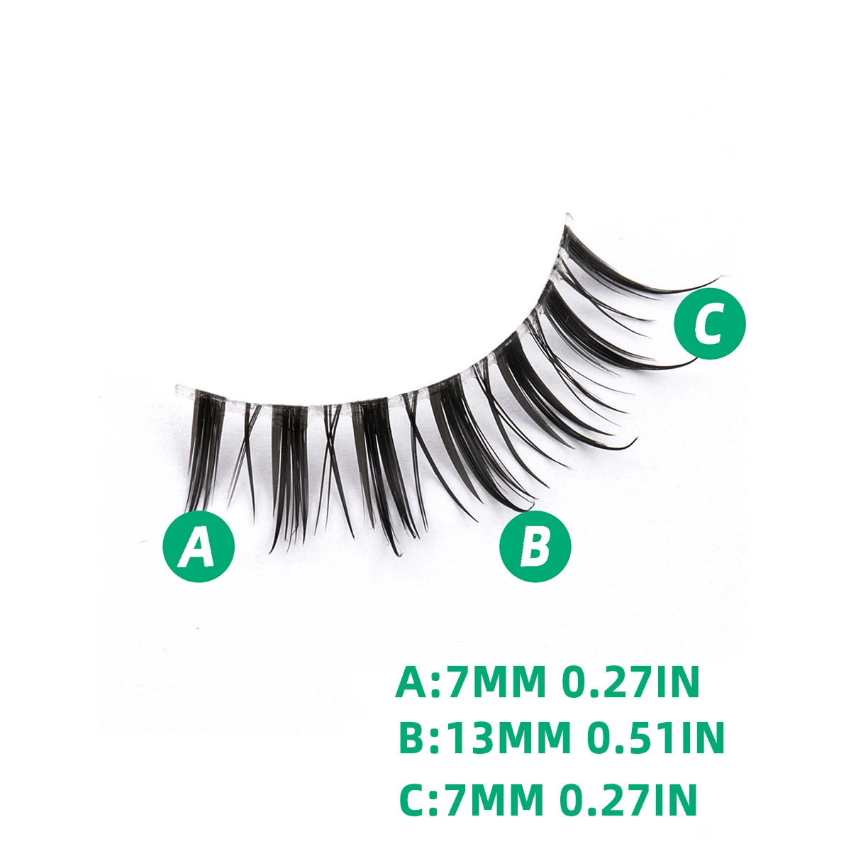 ISEEN 10pcs 가짜 속눈썹 3D 가짜 밍크 속눈썹 고양이 Nutural 재사용 가능한 비 자극성 초보자 및 일상 사용에 적합