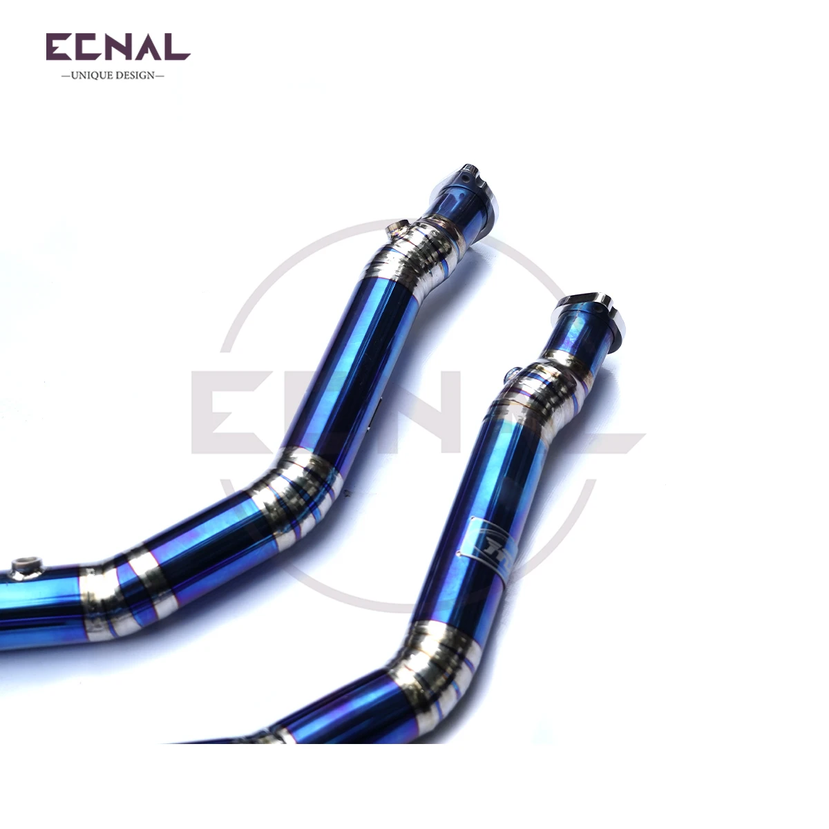 Ecnal Exhaust Straight-through Downpipe for Mercedes Benz W463 G500 G550 G63 4.0T 5.5T 2013-2019 TC4 Titanium Alloy Exhaust Pipe