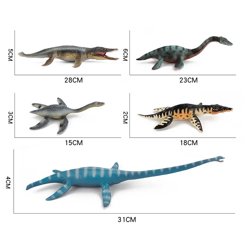 Wysokiej jakości pcv jurajski jurajski starożytne prehistoryczne życie morskie figurki dinozaury Model zabawki dla dzieci prezenty świąteczne