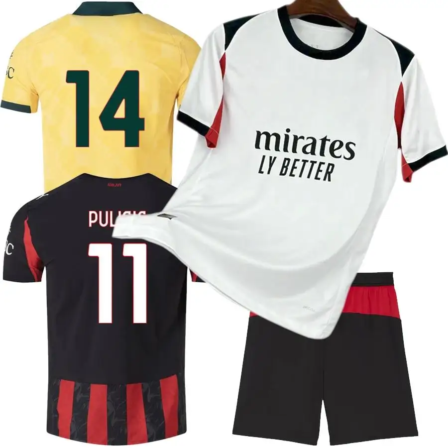

25 26 New AC MilanEs Shirt Set 2025 2026 AC MilanEs Adult Shirt kids Sports kit