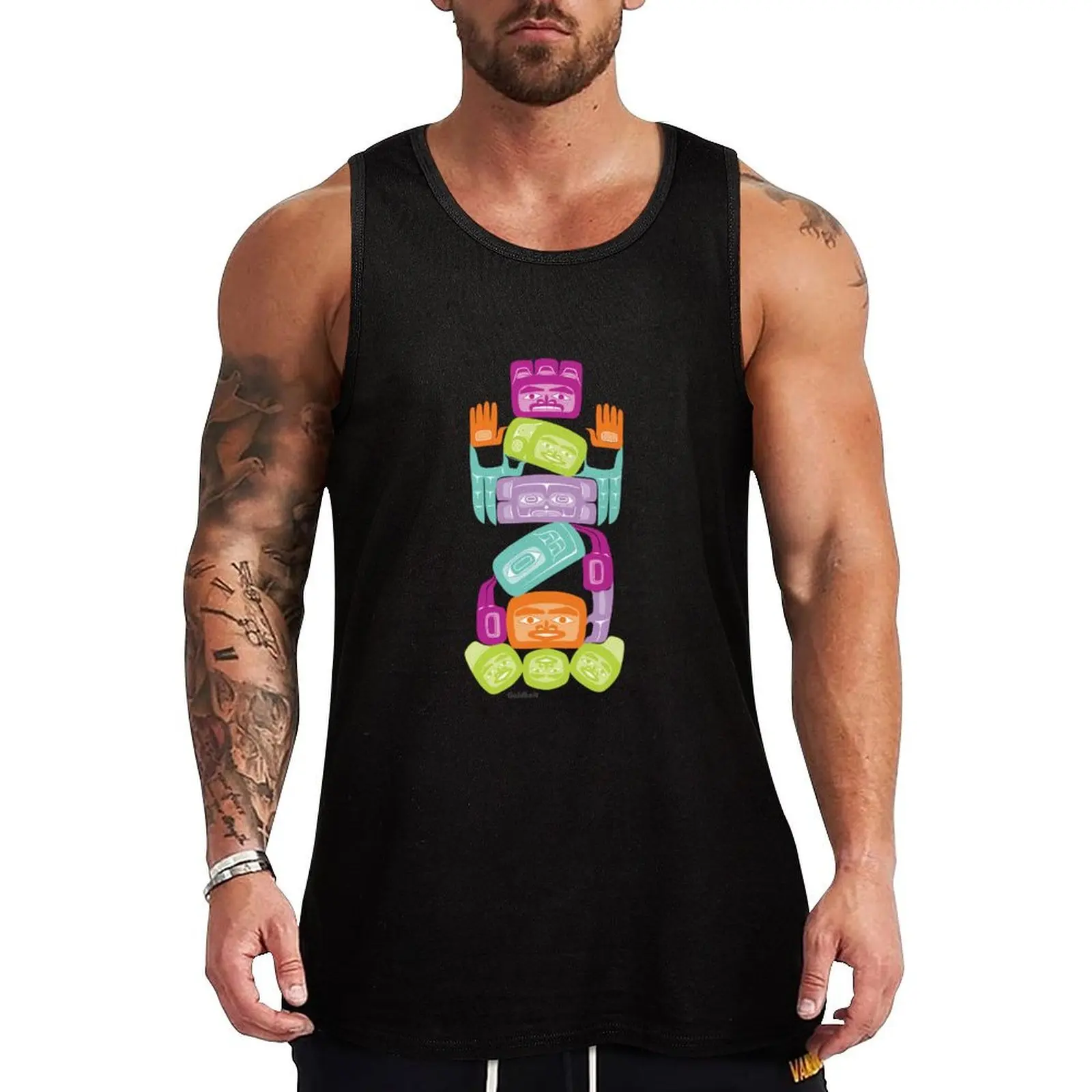 

Goldbelt Totem Tank Top bodybuilding men basketball clothing gym shirts