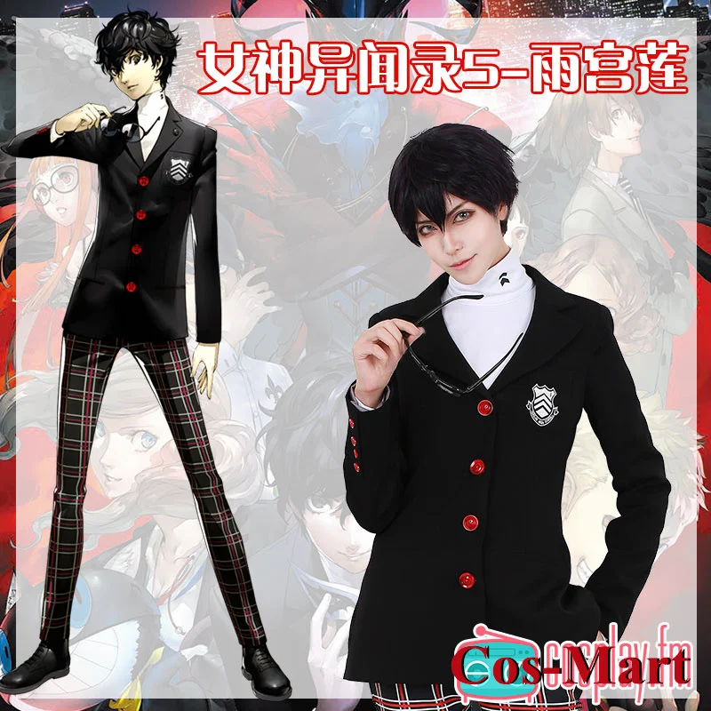 

Cos-Mart Game PERSONA 5 Amamiya Ren Protagonist Hero Cosplay Costume Anime High School Uniform Set Everyday Wear