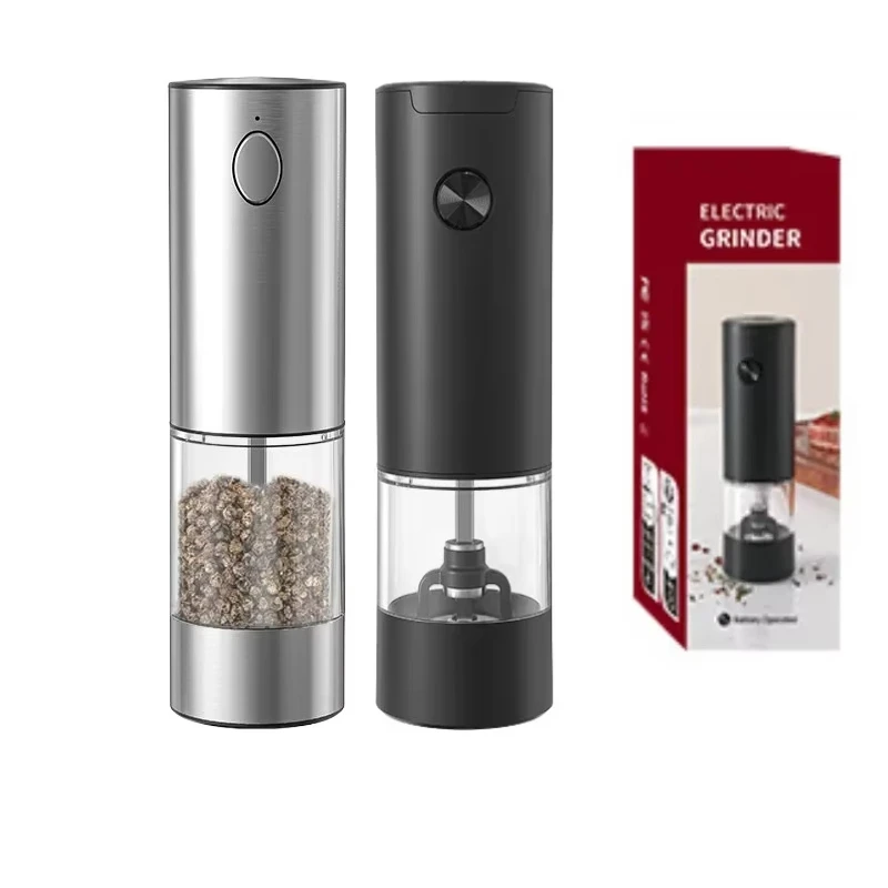 USB Charging Electric Pepper Grinder Automatic Salt Pepper Grinder Spice Shakers Spice Mill With LED Light Pepper Powder Grinder
