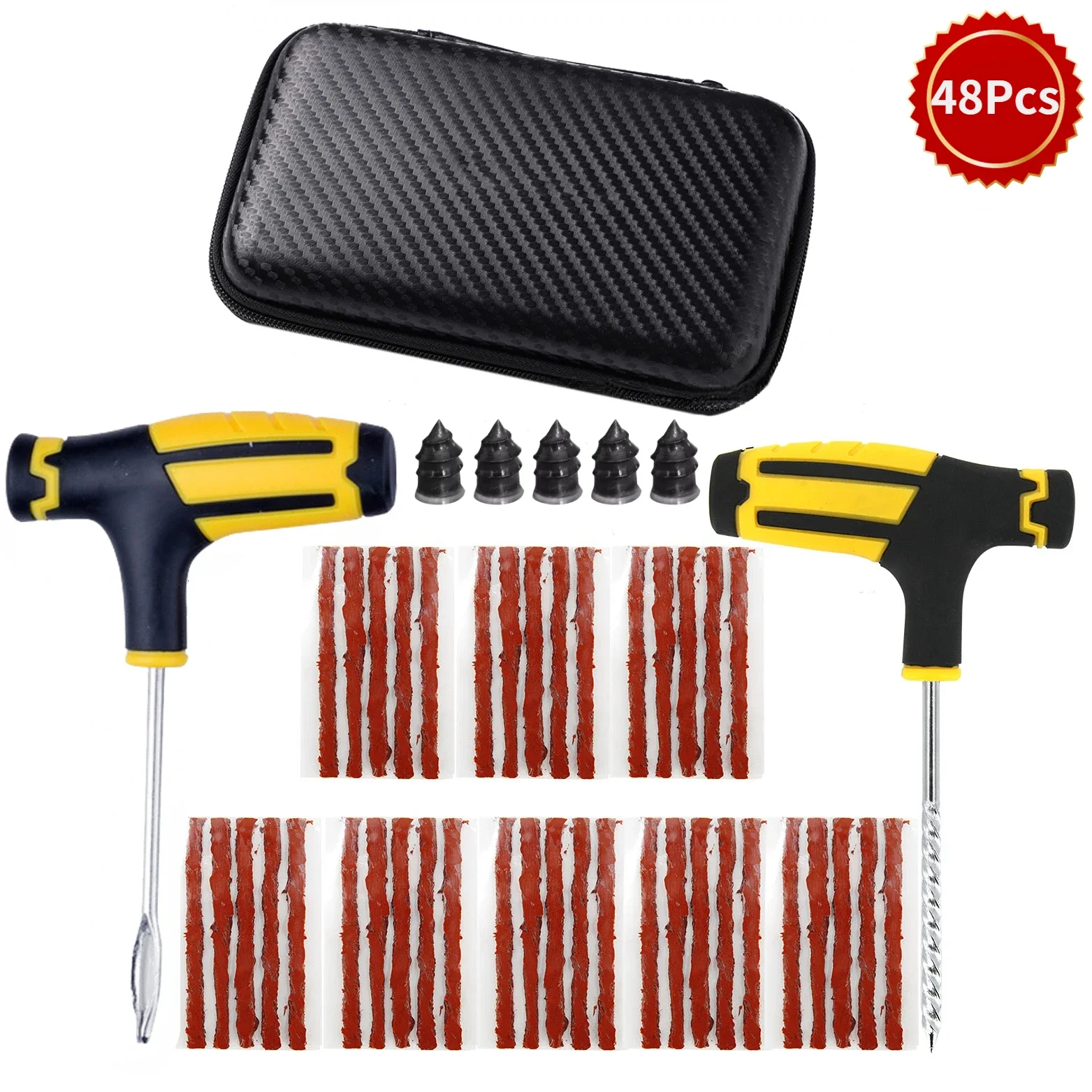 Nieuwe Autoband Reparatie Tool Kit Studding Tool Auto Bike Puncture Plug Garage Punctie Tang Vacuüm Film Nail EVA Storage Case