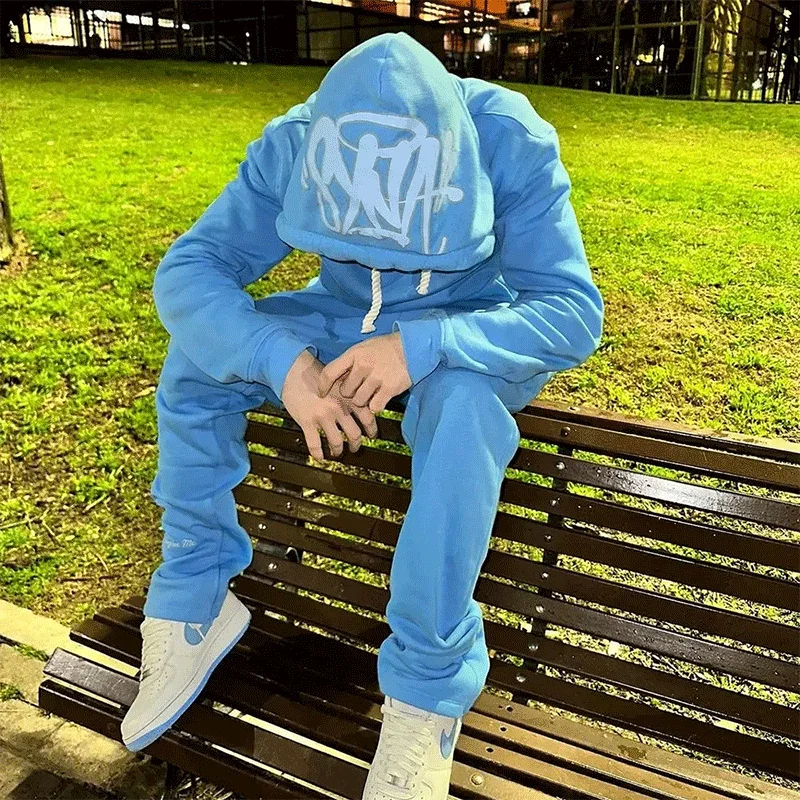 Sy-world Cotton Casual Loose Tracksuit UK y2k Fashion Street Men Women Hoodies Pants Hip Hop Sportswear Pullover Tops Trousers