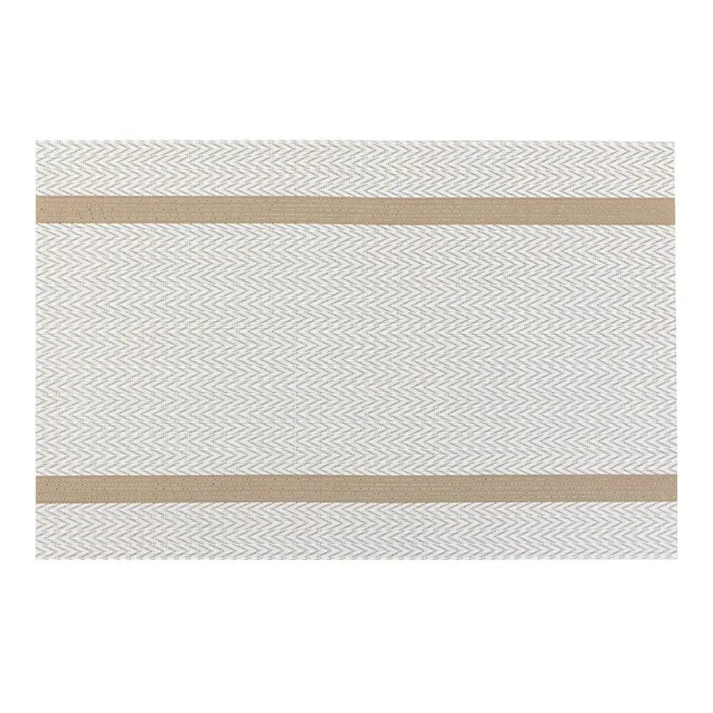 High Quality PVC Placemat Waterproof Gold Thread Pattern Table Mat Oil Proof Japanese Style Dining Table Pad