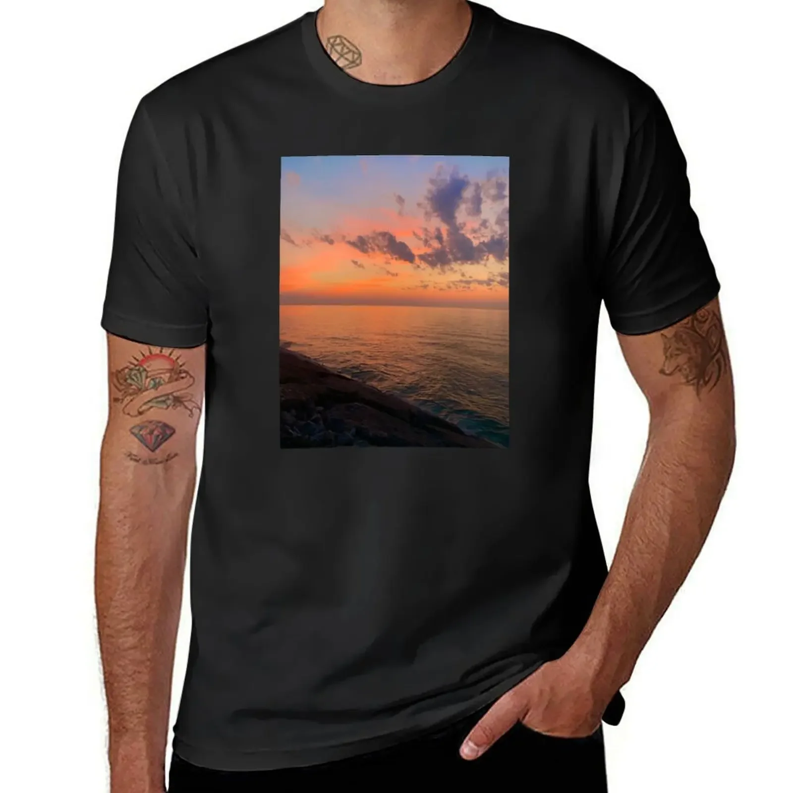 Dreamy Summer Sunset, Ontario Beaches T-Shirt graphics tops blacks blanks men clothings