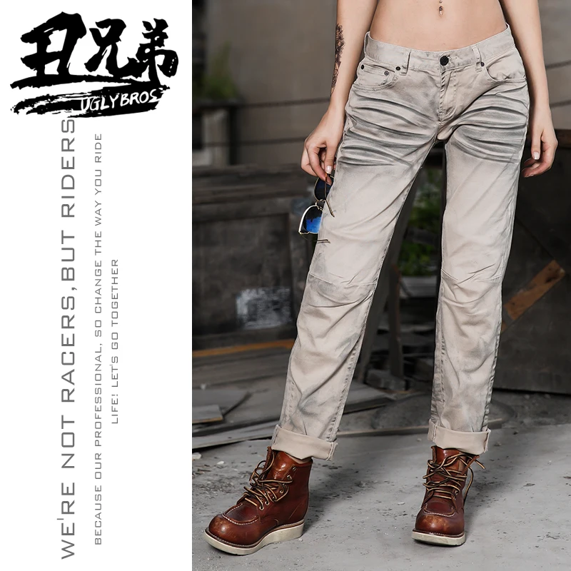 

Uglybros женские мотоциклетные джинсы мотоциклетные джинсы защитное снаряжение брюки для езды на мотопулле брюки для мотокросса