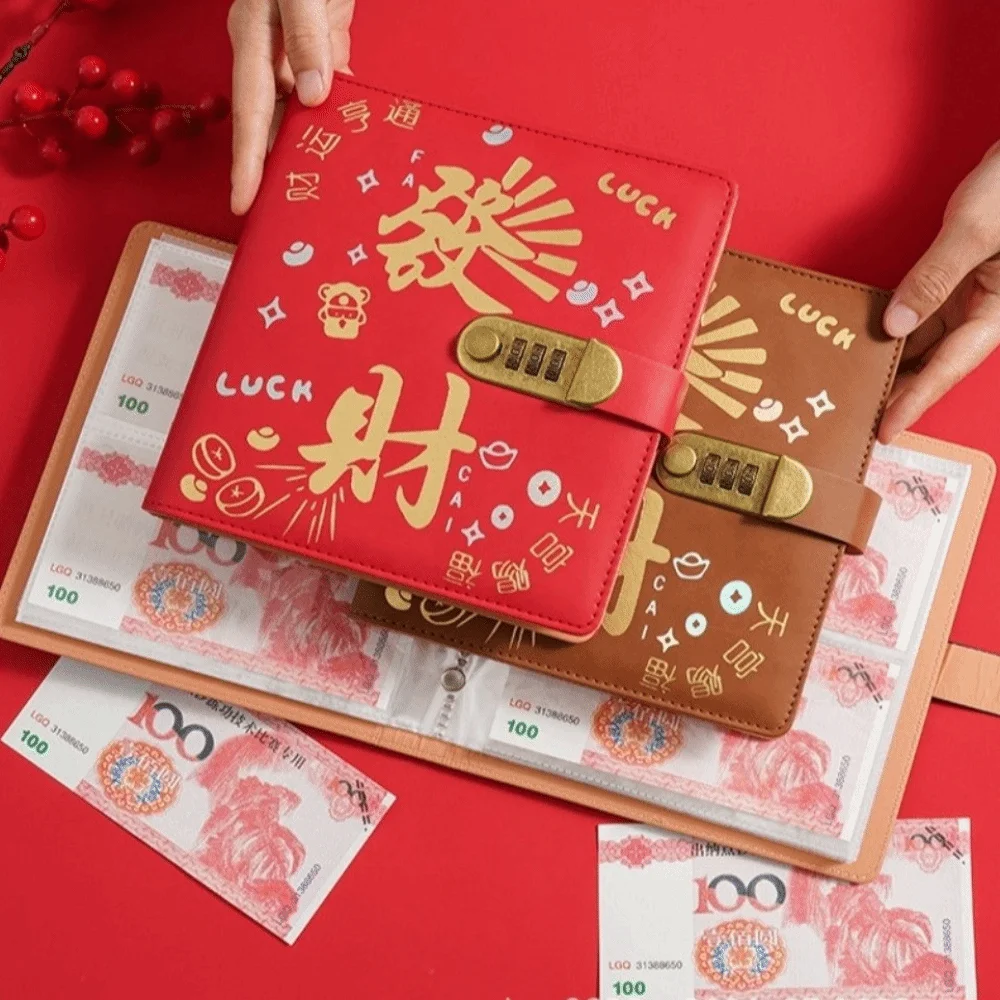 50 folhas de poupança de dinheiro pasta solta-folha recarregável planejador organizador carteira armazenamento economia manual conta livro