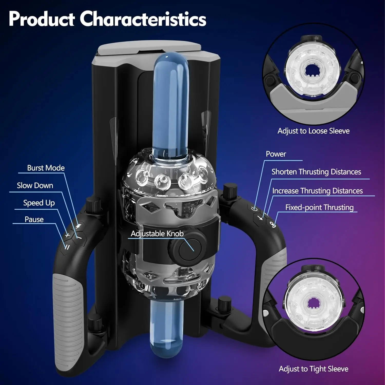 THRUSTING-PRO Thrusting High Speed Male Masturbator Machine Automatic Telescopic Vagina Masturbation Cup Sex Toy For Men