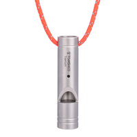 TOMSHOO Titanium Whistle Emergency Survival Safety Whistles with Lanyard Loud for Outdoor Camping Coaches Training Tools