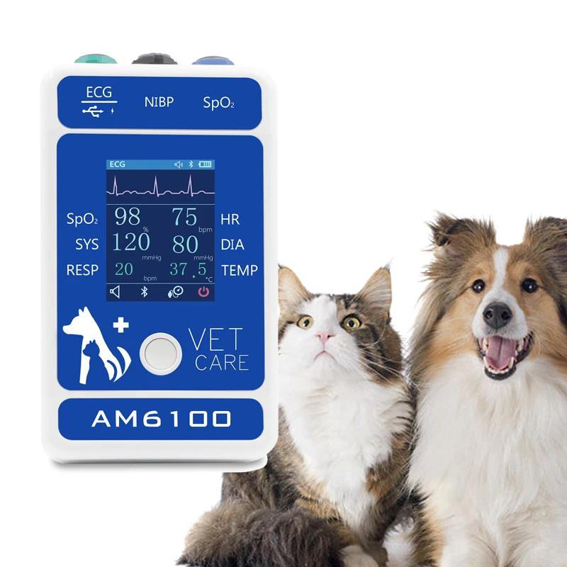 Multi-parameter Portable Veterinary Signs  2.4-inch Color TFT LCD, Bluetooth 3.0 BLE 4.0 1800mAh