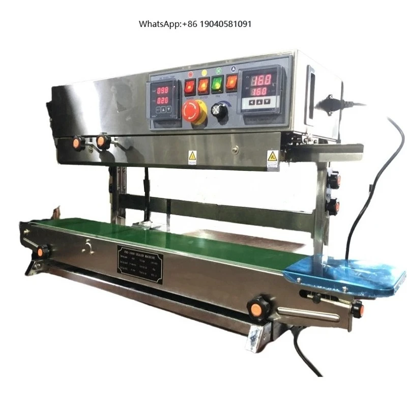 Factory Price Heat Sealer Continuous Stainless Steel Plastic Bag Packing Vertical Sealing Machine with Date Stamp