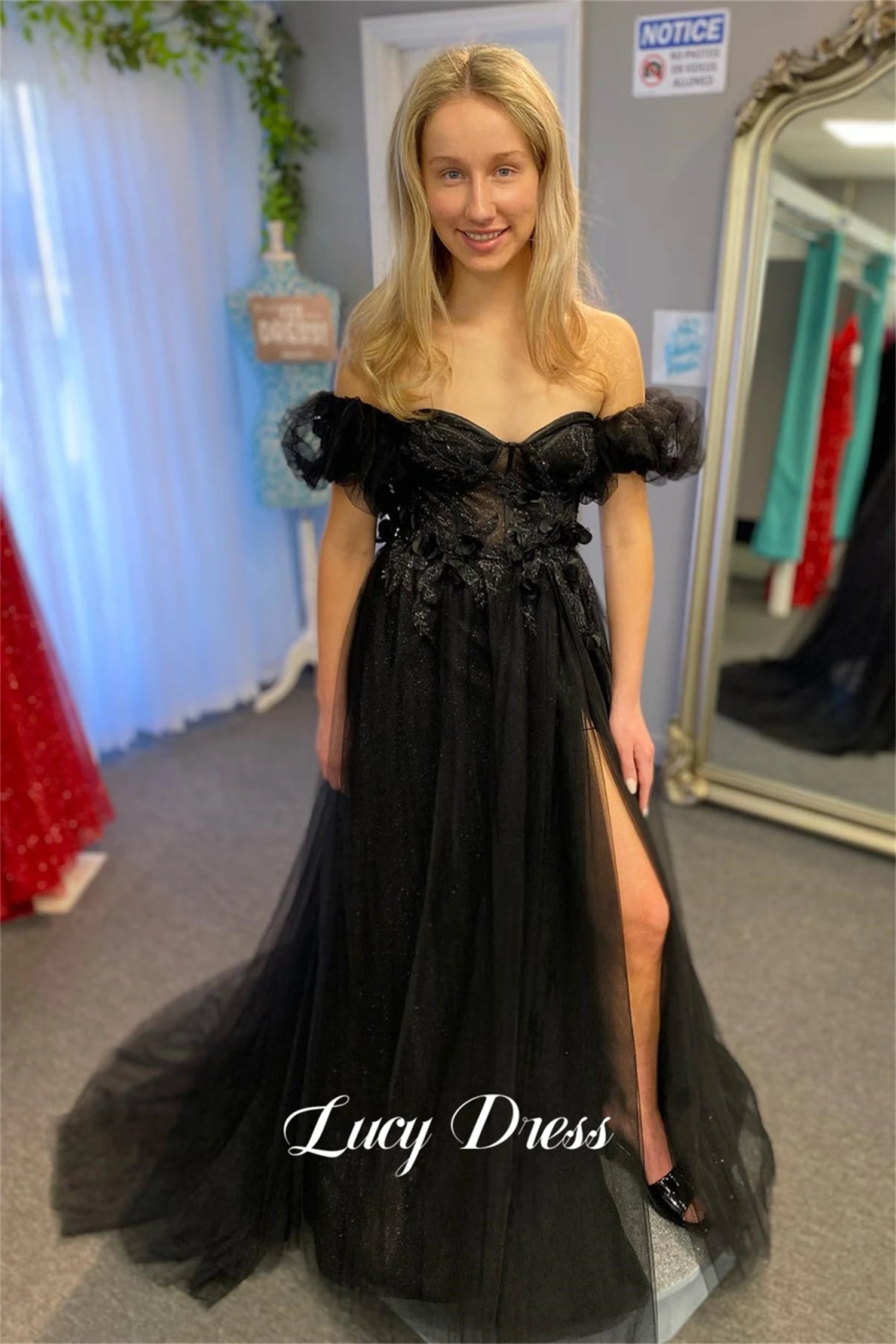 Lucy brilhante sem alças vestido de baile malha 3d flor decoração formatura vestidos de noite luxo 2024 baile de gala mulher vestidos personalizados