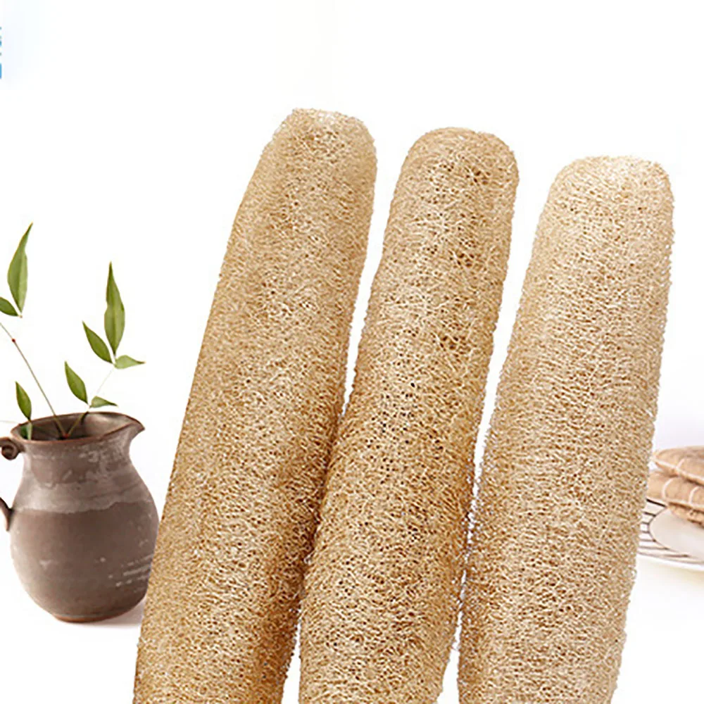 Natural Loofah Body Scrubber Bath Exfoliating Sponge Full Loofah Sponge Cellulose Shower Sponge Scrubber For Kitchen Bathroom