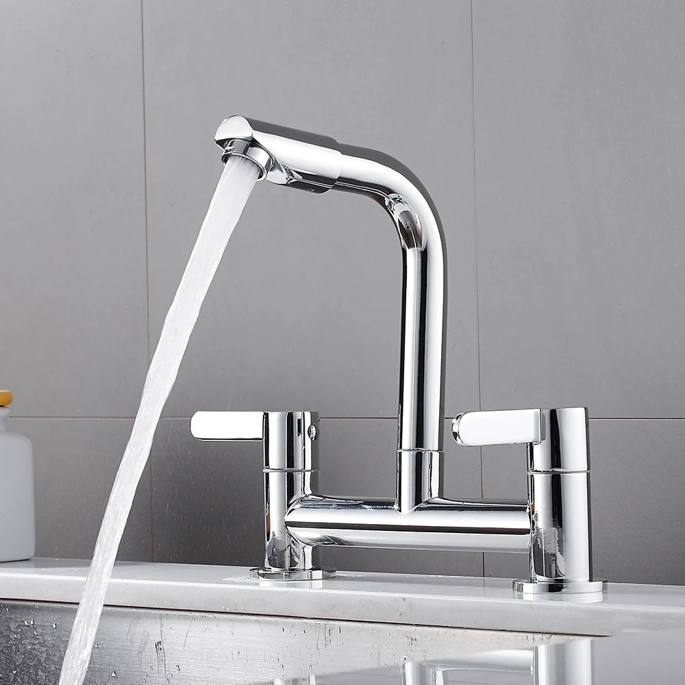 Black Kitchen sink Faucet mixer Seven Letter Design Water Purification tap British regulatory Dual Handle