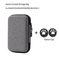 Game Console Handheld Bag for R36S/R35S/RGB30/RGB20SX/RG353M/RG35XX H Portable Storage Bag Shockproof Protective Case+Rocker Cap