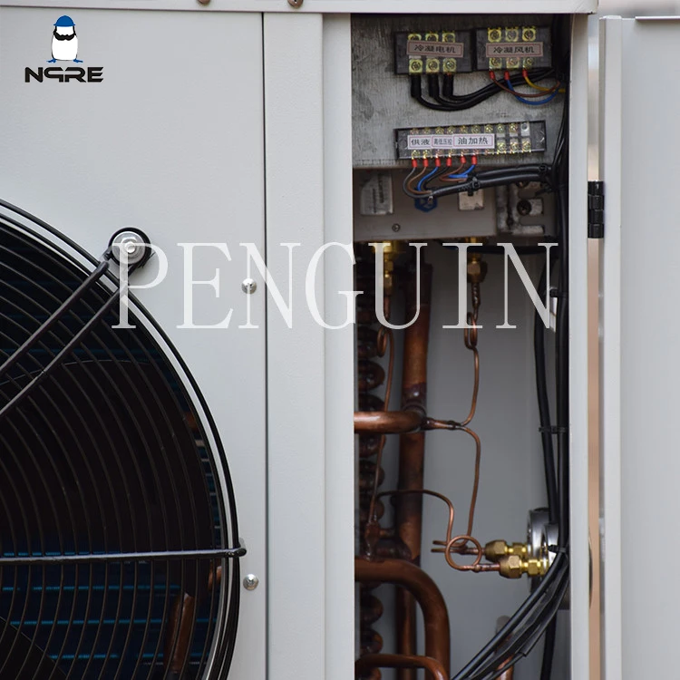 صندوق ضاغط التمرير 5 حصان وحدة تثبيت مبرد الهواء بمروحتين مزدوجتين