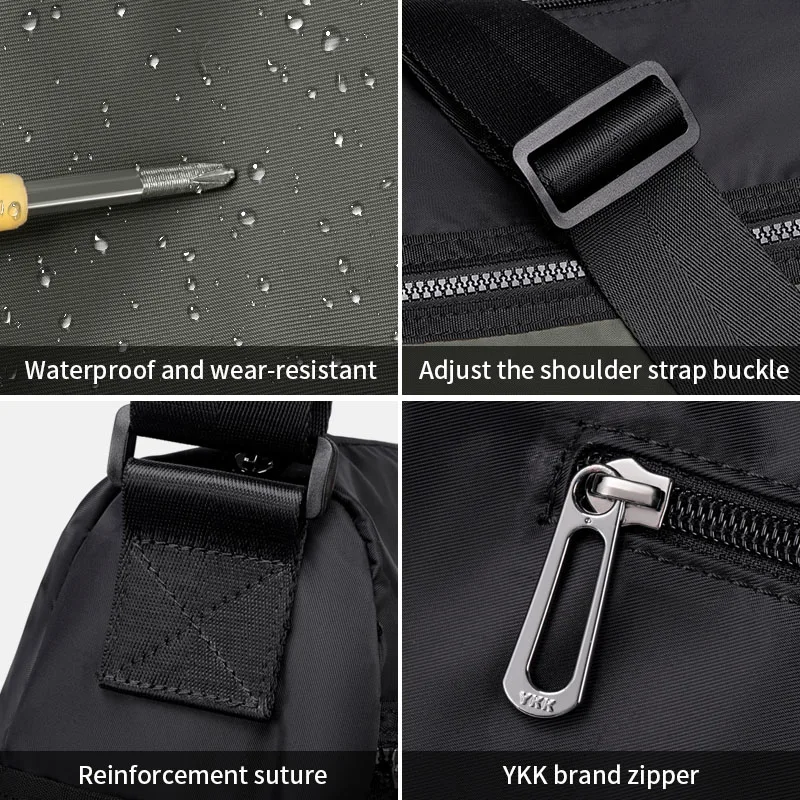 2025 New Men Crossbody Portable Bag Large Capacity Shoulder Bag Men Commuter Backpack Men Canvas Bag