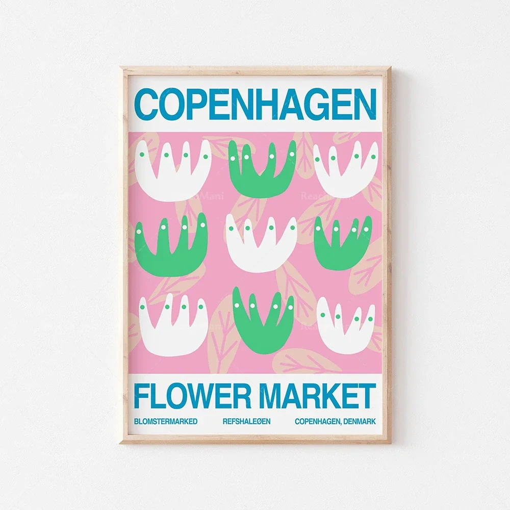 مجردة الملونة الأزهار جدار الفن قماش اللوحة الشمال الملصقات والمطبوعات غرفة المعيشة الديكور جدار الصور #2