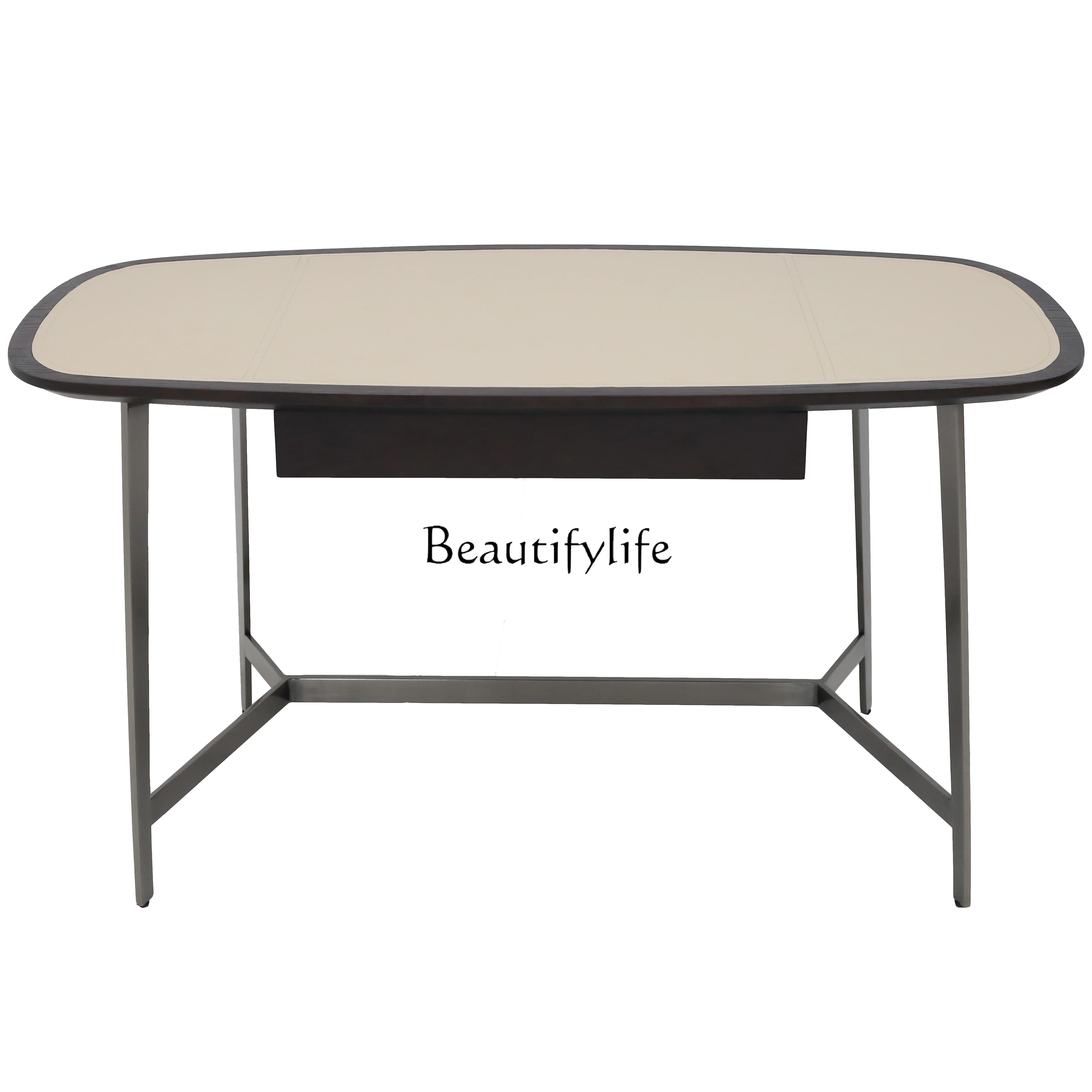 

*Italian desk home office desk stainless steel modern simple study desk